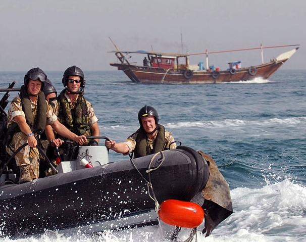 Royal Marines on boarding ops in the Gulf of Aden